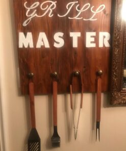 New Star Foodservice 59007 Stainless Steel BBQ Tool Set with Solid Hard Wood Handles, Set of 4 4-Piece BBQ Tool Set 17 71z1kADluL