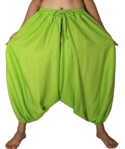 Alternative view of Lovely Creations Unisex Plus Size Baggy Aladdin Hippie Yoga Harem Casual Pants One Size Hc Green