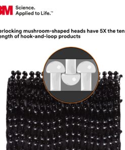 3M Dual Lock Reclosable Fasteners Heavy Duty Industrial Use Black TB3550 1" x 10 ft Mated Strip Indoor/Outdoor Use Great for Metal, Glass, Acrylic, PC, ABS 17 71z2gPZ2vL