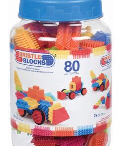 Battat- Bristle Blocks- STEM Interlocking Building Blocks- 80 pc Playset- Reusable Storage Bucket- Developmental Toys for Toddlers & Kids- Big Value Case- 2 Years + 18 71z2pLJ4YL