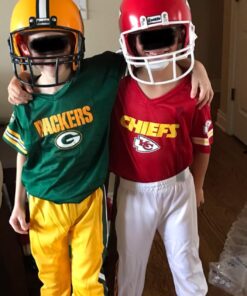 Franklin Sports NFL Youth Football Uniform Set for Boys & Girls - Includes Helmet, Jersey & Pants with Chinstrap + Numbers Green Bay Packers Medium 17 71z3D zz3GL 2