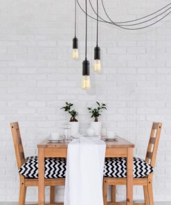 Globe Electric 65980 Leila Pendant, Black 3-Pack, Bulb Not Included 9 71z3Q MVTL