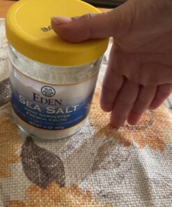 Eden Sea Salt, Hand Harvested French Celtic, Stone Ground (Fine), Trace Minerals, Unrefined, Glass Jar, 14 oz 1 17 71z4GIvXomL