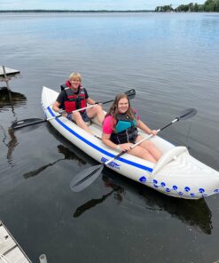Sea Eagle SE370 Inflatable Sports Kayak -1-3 Person-Portable Stowable & Lightweight-with Seat(s), Paddle(s), Pump and Bag SE370 Sports Kayak Pro 48 71z4oXbWmGL