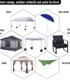 ABCCANOPY Canopy Weights 112 LBS Gazebo Tent Sand Bags,4pcs-Pack (Black) Medium Black 24 71z5GdxAc8L