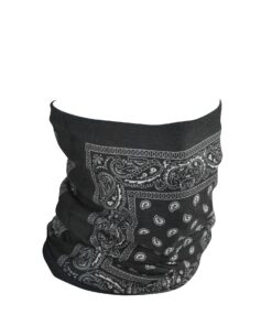 ZANheadgear Motley Tube, Fleece Lined Black Paisley