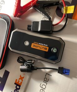 BUTURE 5000A Car Battery Jump Starter (All Gas/10L Diesel) Smart Portable Car Jump Starter Battery Pack, 12V Safe Jump Box Car Jumper Starter with Extended Jumper Cables, Fast Charge, 160W DC, Lights 53 71z8UxlkQL