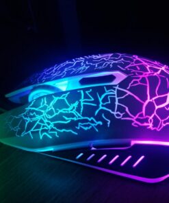 VersionTECH. Wired Gaming Mouse, Computer Mouse Ergonomic Mice with 7 LED Lights RGB Backlit, 6 Programmable Buttons, 4 Adjustable DPI for Laptop PC Gamer Desktop Chromebook Mac Games-White white 48 71z8iFyIB9L