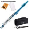 Mendini by Cecilio C Piccolo, Sky Blue with Nickel Plated Keys, MPO-SBN Sky Blue/Nickel 6 71z9A6D7S6L