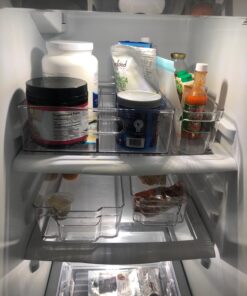 iDesign Recycled Plastic Resipreme Divided Fridge and Freezer, 12” x 4” x 14.5”, Clear 1 Pack 31 71z9i13AdYL