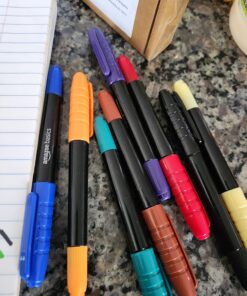 Amazon Basics Dual Tip Permanent Markers, Bullet Tip and Ultra Fine Tip, 8-Pack, Assorted 43 71zAMTJP4gL