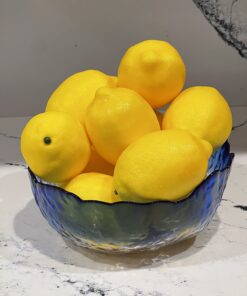 JEDFORE Fake Fruit Home House Kitchen Party Decoration Artificial Lifelike Simulation Yellow Lemon 10pcs Set 10 Pcs - Large Size 33 71zAWnGnL
