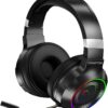 CHAFON E300 Gaming Headset with Noise Cancelling Microphone, Surround Sound Headphones for PS4 PC Xbox One PS5 Controller, Dynamic RGB Wired Headsets for Computer Laptop Mac Nintendo NES Games 38 71zBqPPdwFL
