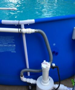 Bestway 12752E Steel Pro Above Ground Backyard Frame Pool for Kids & Adults, 15' x 48", Blue 15' x 48" 44 71zByluCaPL