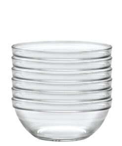 Duralex Made In France Lys Stackable Glass Bowl (Set of 4), 1 oz., 2.3 Inches, Clear 1.25 oz 25 71zCepBYKVL