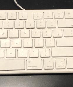 Macally Slim USB Wired Keyboard for Mac and Windows PC - Full Size 104 Key Layout & 16 Shortcut Keys - Scissor Keycaps for Smooth Typing - Mac Wired Keyboard with Numeric Keypad White 23 71zDI5bQJwL