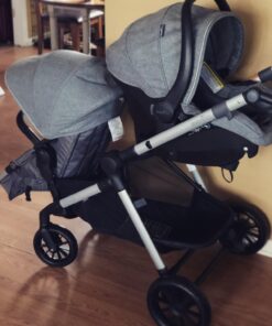 Evenflo Pivot Xpand Modular Travel System with SafeMax Infant Car Seat Percheron Gray 52 71zDPWGtCOL