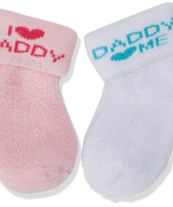 Luvable Friends Unisex Baby Newborn and Baby Terry Socks 0-6 Months Pink Daddy 4 71zEEXx08cL