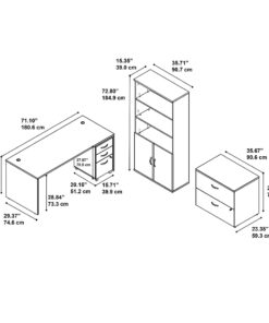 Bush Business Furniture Office Suite, Mahogany 13 71zEQWcT7L
