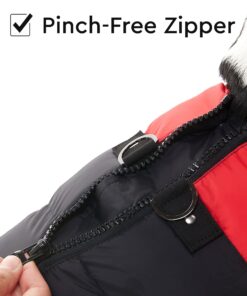 Gooby Padded Vest Dog Jacket - Red, Medium - Warm Zip Up Dog Vest Fleece Jacket with Dual D Ring Leash - Winter Water Resistant Small Dog Sweater - Dog Clothes for Small Dogs Boy and Medium Dogs Medium chest (18.25") 1 30 71zEXTgXQsL