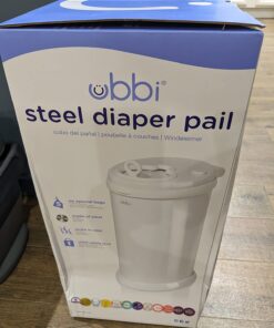 Ubbi Steel Odor Locking, No Special Bag Required Money Saving, Awards-Winning, Modern Design, Registry Must-Have Diaper Pail, White 57 71zG ZIBJAL