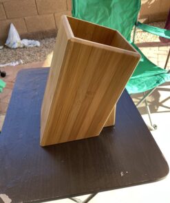 Mantello Knife Block- Universal Knife Holder- Bamboo Wood, Kitchen Knife Holder, Extra Large Knife Storage, Universal Knife Block, Knife Block Without Knives 30 71zHM5zQbL