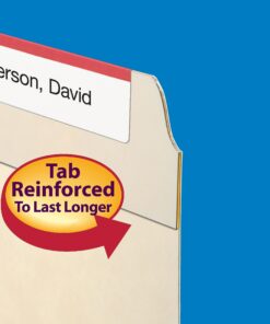 Smead File Folder, Reinforced 1/3-Cut Tab, Left Position, Letter Size, Manila, 100 per Box (10335) 1/3 Cut, Left Position 12 71zHOwPr9LS