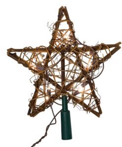 Kurt Adler UL1219/NAT 10 Light Indoor Rattan Natural Star Treetop 27 71zHrV TMHL