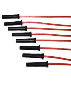 A-Team Performance Red Silicone Spark Plug Wires Set 90 Degree Black Boot for HEI Distributor Ignition Coil Accessories Compatible With Mopar Chrysler Dodge 318 360 8.0mm 14 71zIC8ZBvAL