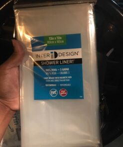 iDesign Waterproof PEVA Plastic Shower Curtain Liner for Use Alone or With Fabric Curtain, 72” x 72”, Clear 72" x 72" 40 71zIfL1UlUL