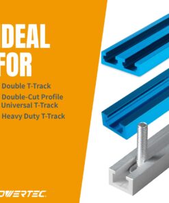 POWERTEC 71168 T-Track Hold Down Clamp for Woodworking, 5-1/2” L x 1-1/8” W, 2 Pack 5-1/2" Hold Down Clamp 20 71zJjfFBfYL