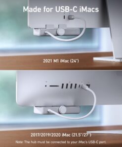 Anker 535 USB C Hub (5-in-1), with 2 USB-A 10 Gbps Data Ports, USB-C 10 Gbps Port, SD and microSD Card Reader, for iMac Pro / iMac 24 inch 2021 / iMac 27 inch / 21.5 inch 11 71zKIuGccrL