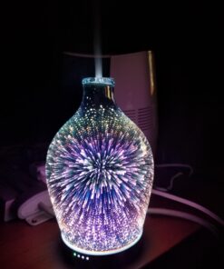 Porseme Essential Oil Diffuser 3D Glass Aromatherapy Ultrasonic Humidifier Cool Mist, Auto Shut-Off, Timer Setting, BPA Free for Home Office Hotel Yoga Gym Leisure SPA Gift 100ml B1-100ml Volcano 31 71zKYO9MwLL