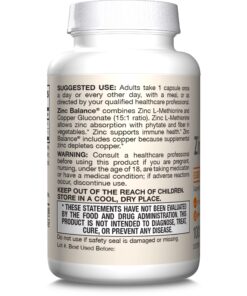 Jarrow Formulas Zinc Balance 15 mg - 100 Servings (Veggie Caps) - Includes Copper - Essential Mineral for Immune System Support - Immune Support Supplement - Gluten Free Zinc Copper Supplement - Vegan 30 71zKfYqkleL