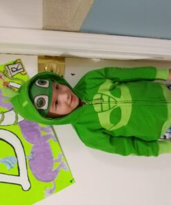 PJ Masks Boys' Toddler Gekko and Catboy Hoodie 4T Green Long Sleeve 7 71zKoF4OteL