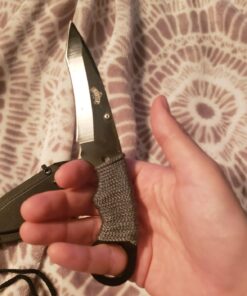 Master USA MU-1119GC Tactical Neck Knife, Black Blade, Cord-Wrapped Steel Handle, 6.75-Inch Overall, Grey Camo 48 71zLN HpofL