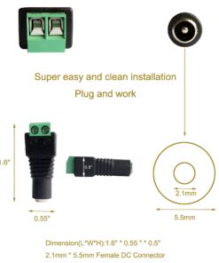 10 Male and 10 Female 12v DC Power Jack Adapter Connector for Led Strip CCTV Camera 14 71zLp0dJe4L