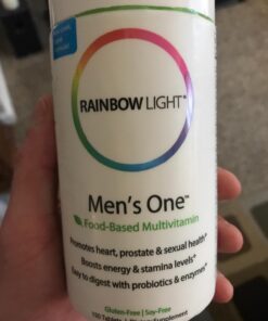 Rainbow Light Multivitamin for Men, Vitamin C, D & Zinc, Probiotics, Men's One Multivitamin Provides High Potency Immune Support, Non-GMO, Vegetarian, 150 Tablets 150 Count (Pack of 1) 46 71zLpttC2uL