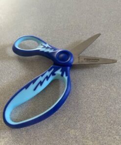 Fiskars 5" Left-Handed Softgrip Pointed-Tip Scissors for Kids 4-7 - Scissors for School or Crafting - Back to School Supplies - Blue Lightning 5 Inch Left Handed Blue Lightening 27 71zM2r5ZoRL