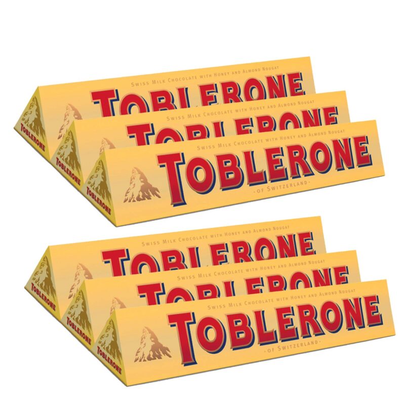 Catalog 2 TOBLERONE SWISS MILK CHOCOLATE WITH HONEY AND ALMOND NOUGAT 6 X 100 G BARS by Toblerone