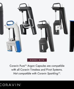 Coravin Pure Argon Capsules - 6 Pack - Preserve Wine for Years - For Coravin Timeless and Pivot Preservation System - Wine Gas Cartridges - For Red Wines, White Wines & More - Coravin Gas Capsules 13 71zN1bdW CL