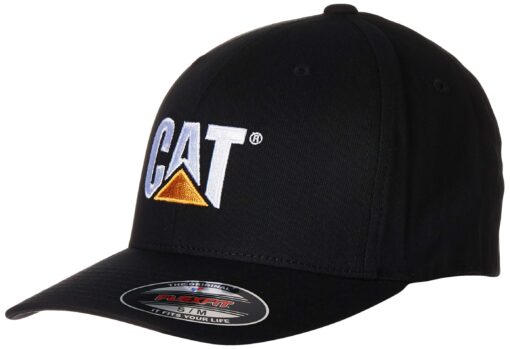 Caterpillar Men's Trademark Stretch-Fit Cap Large-X-Large Black