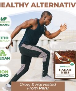 Healthworks Cacao Nibs Raw Organic (16 Ounces / 1 Pound) | Criollo Bean | Unsweetened Chocolate Substitute | Certified Organic | Keto, Vegan & Non-GMO | Antioxidant 19 71zN7cN8EYL