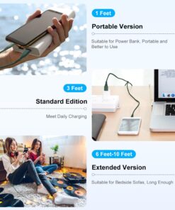 4 Pack 3ft iPhone Charger Apple MFi Certified, Apple Lightning to USB Cable 3 Feet, High Fast/Data Sync Apple Charging Cable Cord 3 Foot for iPhone 13/12Mini/11 Pro/11 Pro Max/XS/XR/8/7/6s/6/5S,iPad 4PACK-Texture-Dark Green 12 71zNHzMdUiL