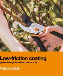 Fiskars Bypass Pruning Shears 5/8” Garden Clippers - Plant Cutting Scissors with Sharp Precision-Ground Steel Blade Bypass Pruner 24 71zNck1iuWL