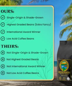 Kona Gold Coffee Whole Beans - 8 oz, by Kona Gold Rum Co. - Freshly Roasted Medium/Dark Roast Extra Fancy - 100% Kona Coffee | Peach Notes With Creamy Tones 8 Ounce (Pack of 1) Whole Bean 13 71zP77lptqL