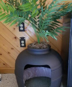 Good Pet Stuff, The Original Hidden Litter Box, Artificial Plants & Enclosed Cat Planter Litter Box, Vented & Odor Filter, Easy to Clean, Mocha Brown , 20" wide x 19 3/4" 44 71zP9vAYPVL 1