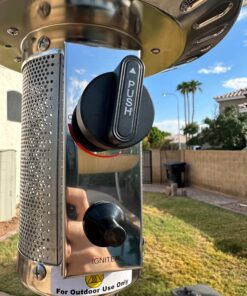 EAST OAK 50,000 BTU Patio Heater with Sand Box, Table Design, Double-Layer Stainless Steel Burner, Wheels, Triple Protection System, Outdoor Heater for Home and Residential, 2023 Upgrade, Black 47 71zPDul58XL