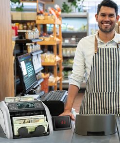 VEVOR Money Counter Machine, Bill Counter with UV/MG/IR/DD/DBL/HLF/CHN Counterfeit Detection, Counting/Value Count/Add/Batch Modes, USD/EUR Money Counting Machine with LCD Display for Small Business 28 71zPax9MFCL