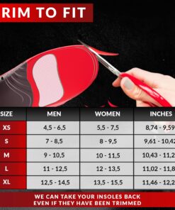 Premium Anti-Fatigue Shoe Insoles - Plantar Fasciitis Arch Support Insoles for Men and Women Shoe Inserts - Orthotic Inserts - Flat Feet - Insoles for Arch Pain High Arch - Boot Insoles Black S (Men 7-8.5/Women 8-9.5) 31 71zPzHFTRoL